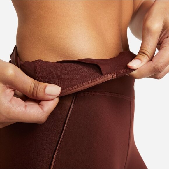 Nike One Luxe Icon Clash 7/8 Leggings - Bronze Eclipse - Size Small - Picture 10 of 10